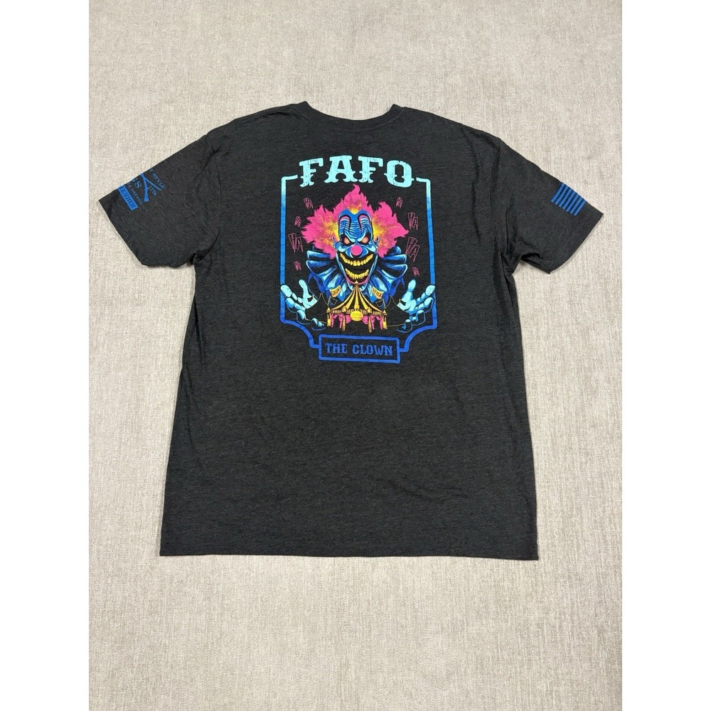 Grunt Style Shirt Mens 2XL FAFO The Clown Black Heathered Short Sleeve Shirt
